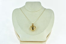 Load image into Gallery viewer, 18K Roberto Coin Puffy Banded Heart Love Symbol Pendant Yellow Gold