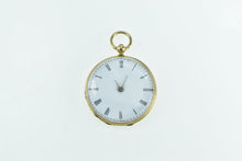 Load image into Gallery viewer, 18K 28mm Ornate Victorian Key Wind Enamel Elaborate Pocket Watch