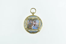 Load image into Gallery viewer, 18K 28mm Ornate Victorian Key Wind Enamel Elaborate Pocket Watch