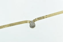 Load image into Gallery viewer, 14K 0.45 Ctw Diamond Pear Cluster Flat Box Chain Necklace 17&quot; Yellow Gold