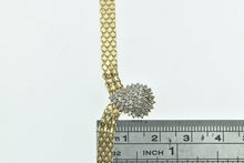 Load image into Gallery viewer, 14K 0.45 Ctw Diamond Pear Cluster Flat Box Chain Necklace 17&quot; Yellow Gold