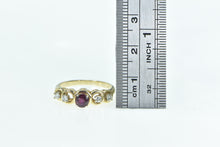 Load image into Gallery viewer, 14K Vintage Tourmaline Diamond Classic Engagement Ring Yellow Gold