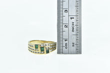 Load image into Gallery viewer, 14K 0.75 Ctw Emerald Diamond Vintage Bypass Ring Yellow Gold