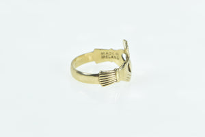 9K Traditional Irish Traditional Loyalty Symbol Ring Yellow Gold