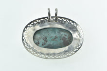 Load image into Gallery viewer, Sterling Silver Oval Malachite Cabochon Southwester Statement Pendant