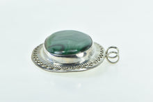 Load image into Gallery viewer, Sterling Silver Oval Malachite Cabochon Southwester Statement Pendant