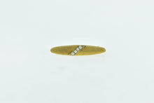 Load image into Gallery viewer, 14K Vintage Oval Seed Pearl Striped Textured Bar Pin/Brooch Yellow Gold