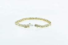 Load image into Gallery viewer, 14K 0.75 Ctw Diamond Vintage Bar Link Chain Bracelet 7.5&quot; Yellow Gold