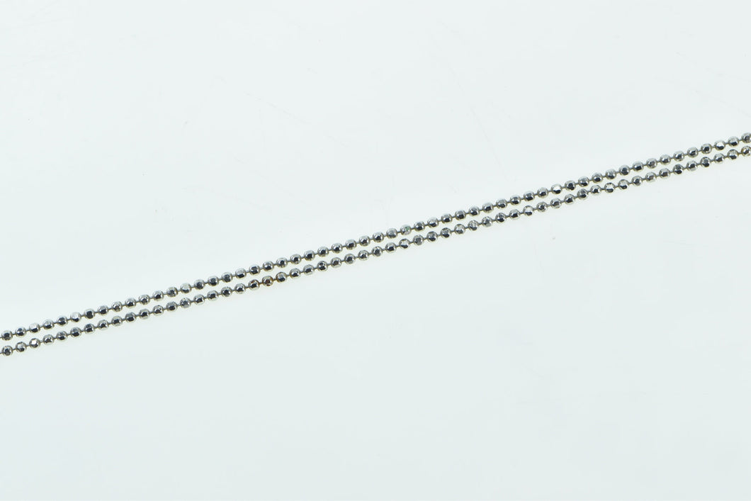 14K 1.2mm Ball Link Vintage Classic Chain Necklace 18