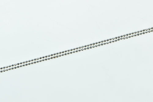 14K 1.2mm Ball Link Vintage Classic Chain Necklace 18