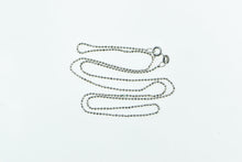 Load image into Gallery viewer, 14K 1.2mm Ball Link Vintage Classic Chain Necklace 18&quot; White Gold