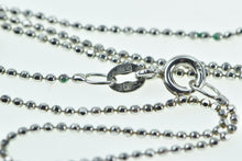 Load image into Gallery viewer, 14K 1.2mm Ball Link Vintage Classic Chain Necklace 18&quot; White Gold