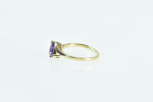 Load image into Gallery viewer, 14K Pear Natural Amethyst Diamond Vintage Accent Ring Yellow Gold