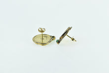 Load image into Gallery viewer, 18K Spanish Shipwreck Coin Emerald Accent Earrings Yellow Gold