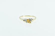 Load image into Gallery viewer, 10K Marquise Citrine Diamond Vintage Statement Ring Yellow Gold