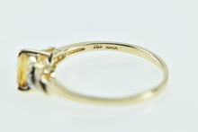 Load image into Gallery viewer, 10K Marquise Citrine Diamond Vintage Statement Ring Yellow Gold