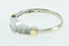 Load image into Gallery viewer, 10K Vintage Diamond Graduated Wedding Band Ring White Gold