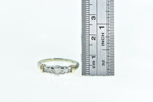 Load image into Gallery viewer, 10K Vintage Diamond Graduated Wedding Band Ring White Gold