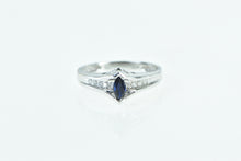 Load image into Gallery viewer, 10K Marquise Sapphire Diamond Engagement Ring White Gold