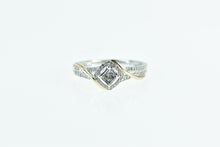 Load image into Gallery viewer, 10K Princess Diamond Halo Promise Engagement Ring White Gold