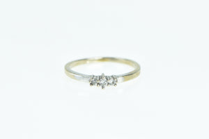 10K Three Stone Diamond Promise Engagement Ring White Gold