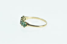 Load image into Gallery viewer, 10K Victorian Oval Emerald Five Stone Band Ring Yellow Gold