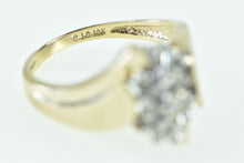 Load image into Gallery viewer, 10K Vintage Diamond Cluster Bypass Statement Ring Yellow Gold