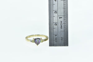 10K Trillion Mystic Topaz Peridot Diamond Accent Ring Yellow Gold