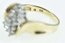 Load image into Gallery viewer, 10K 0.50 Ctw Vintage Diamond Cluster Statement Ring Yellow Gold