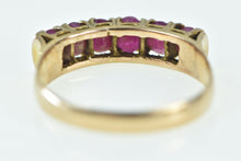 Load image into Gallery viewer, 14K Vintage Natural Ruby Six Stone Fashion Band Ring Yellow Gold