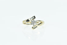 Load image into Gallery viewer, 10K Vintage Diamond Round Flower Cluster Bypass Ring Yellow Gold