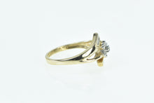 Load image into Gallery viewer, 10K Vintage Diamond Round Flower Cluster Bypass Ring Yellow Gold