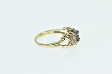 Load image into Gallery viewer, 10K Oval Sapphire Diamond Cluster Engagement Ring Yellow Gold