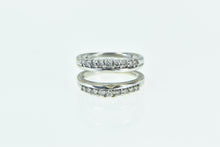 Load image into Gallery viewer, 14K 0.42 Ctw Diamond Wrap Guard Two Band Wedding Ring White Gold