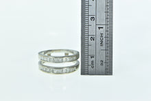 Load image into Gallery viewer, 14K 0.60 Ctw Princess Diamond Wrap Wedding Band Ring White Gold