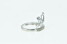 Load image into Gallery viewer, 14K Crown Diamond Tiara Queen Princess Royalty Ring White Gold