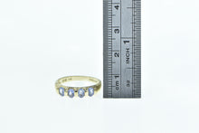 Load image into Gallery viewer, 14K Vintage Oval Tanzanite Inset Wedding Band Ring Yellow Gold