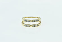 Load image into Gallery viewer, 14K 0.32 Ctw Diamond Two Band Wrap Wedding Ring Yellow Gold