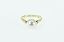 Load image into Gallery viewer, 18K 8.45mm Pear Vintage Pearl Classic Statement Ring Yellow Gold