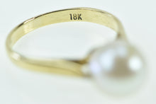 Load image into Gallery viewer, 18K 8.45mm Pear Vintage Pearl Classic Statement Ring Yellow Gold