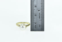 Load image into Gallery viewer, 18K 8.45mm Pear Vintage Pearl Classic Statement Ring Yellow Gold