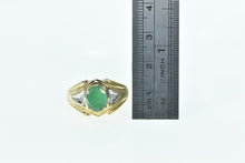 Load image into Gallery viewer, 10K Vintage Natural Emerald Diamond Statement Ring Yellow Gold