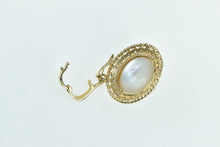 Load image into Gallery viewer, 14K Round Vintage Pearl Diamond Halo Fashion Pendant Yellow Gold