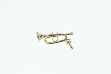 Load image into Gallery viewer, 14K 3D Trumpet Musical Instrument Music Charm/Pendant Yellow Gold