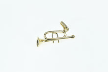 Load image into Gallery viewer, 14K 3D Trumpet Musical Instrument Music Charm/Pendant Yellow Gold