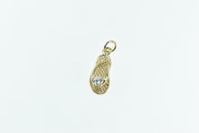 Load image into Gallery viewer, 14K 3D Sandal Flip Flop Summer Shoe Beach CZ Charm/Pendant Yellow Gold