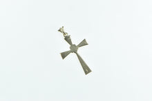 Load image into Gallery viewer, 14K Flower Cross Christian Faith Symbol Pendant Yellow Gold