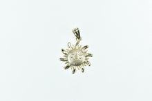 Load image into Gallery viewer, 14K Sun Face Vintage Space Motif Star Charm/Pendant Yellow Gold