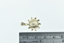 Load image into Gallery viewer, 14K Sun Face Vintage Space Motif Star Charm/Pendant Yellow Gold