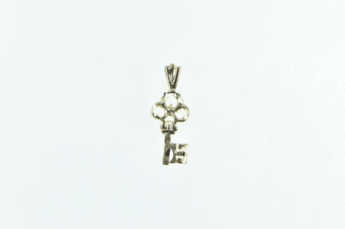 14K Vintage Skeleton Key Trust Loyalty Symbol Charm/Pendant Yellow Gold